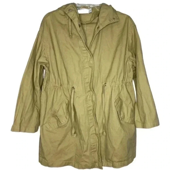ASOS DESIGN oversized lightweight parka in stone - Picture 1 of 8